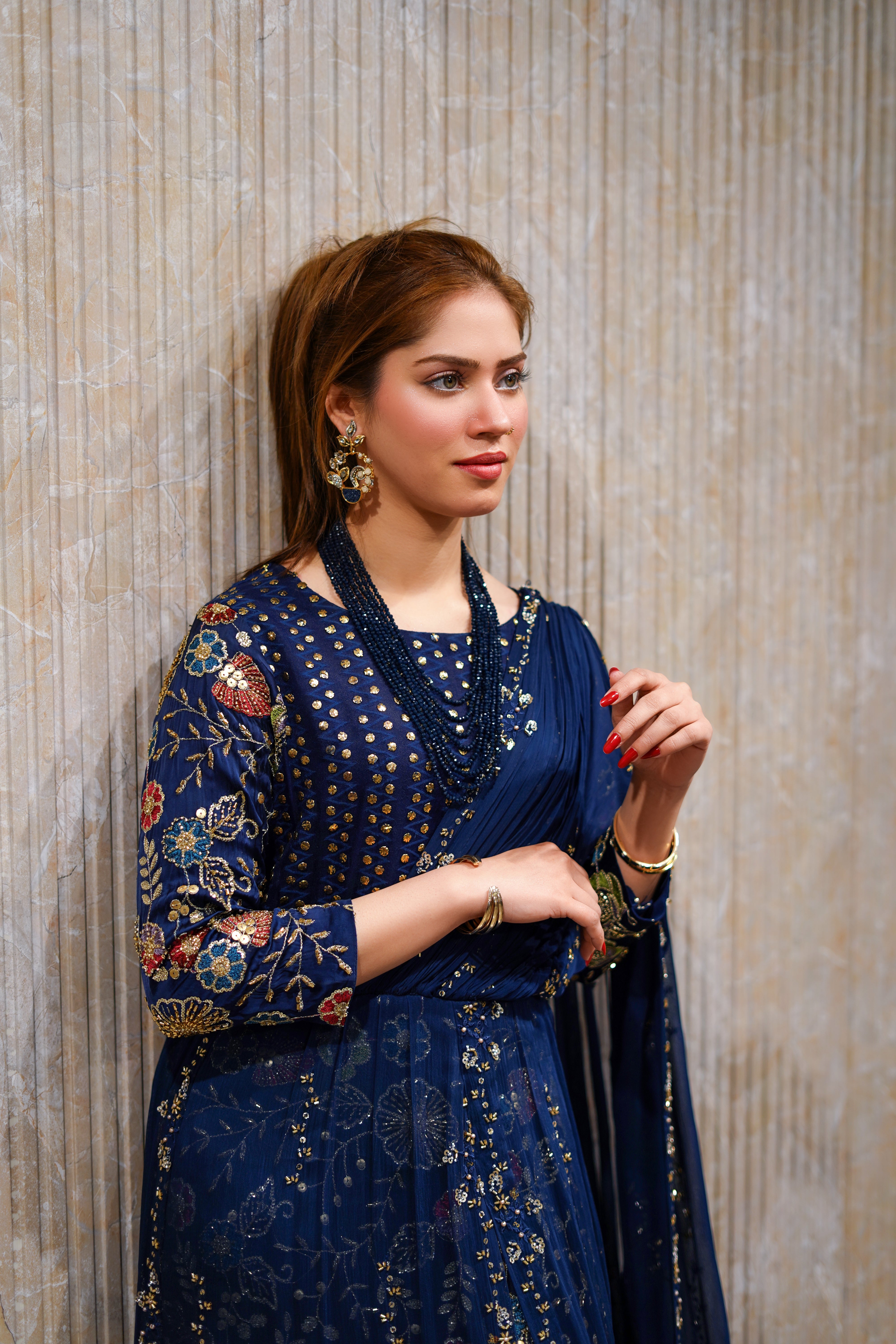 Starry Night Floral Gown