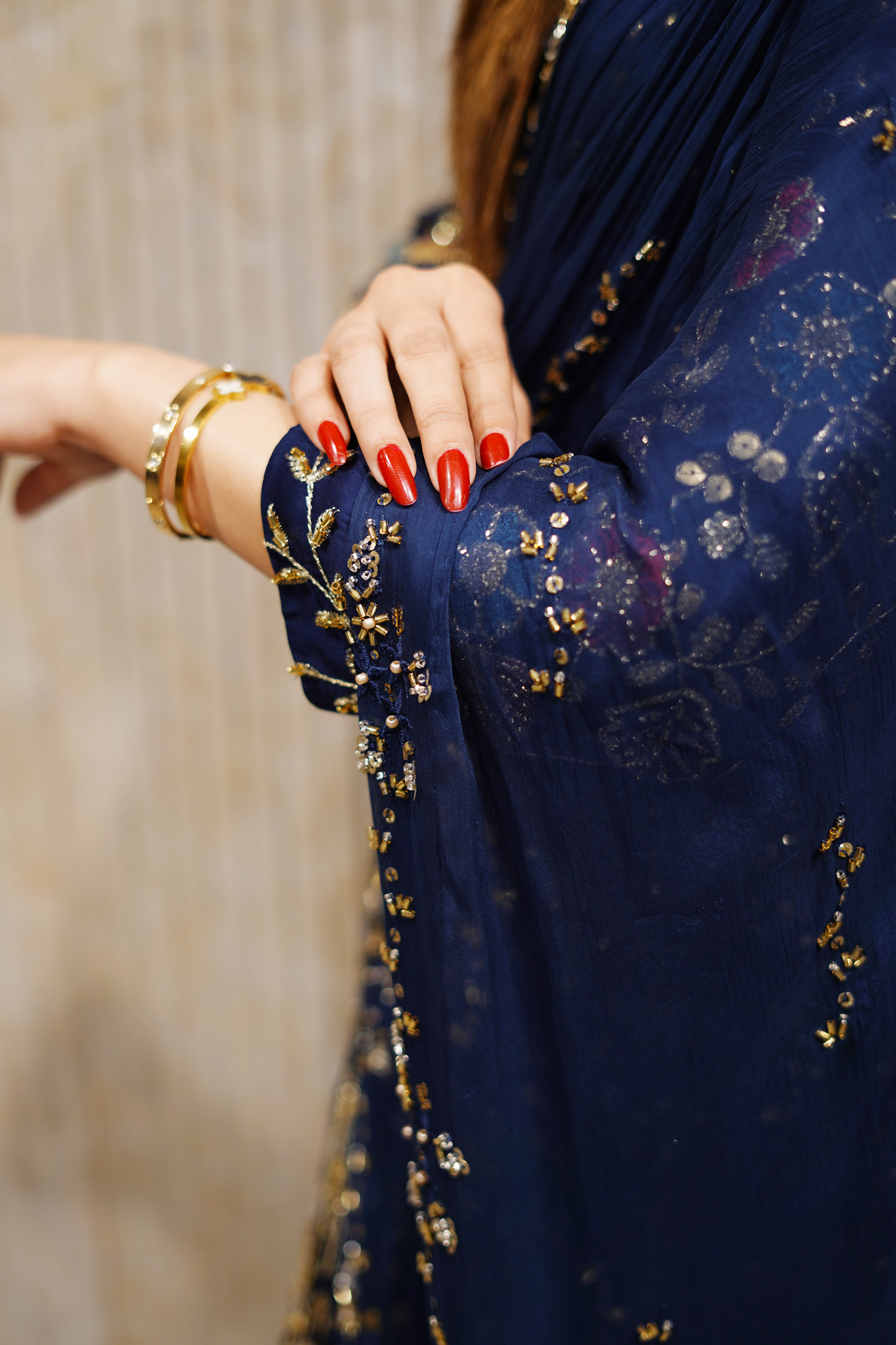 Starry Night Floral Gown