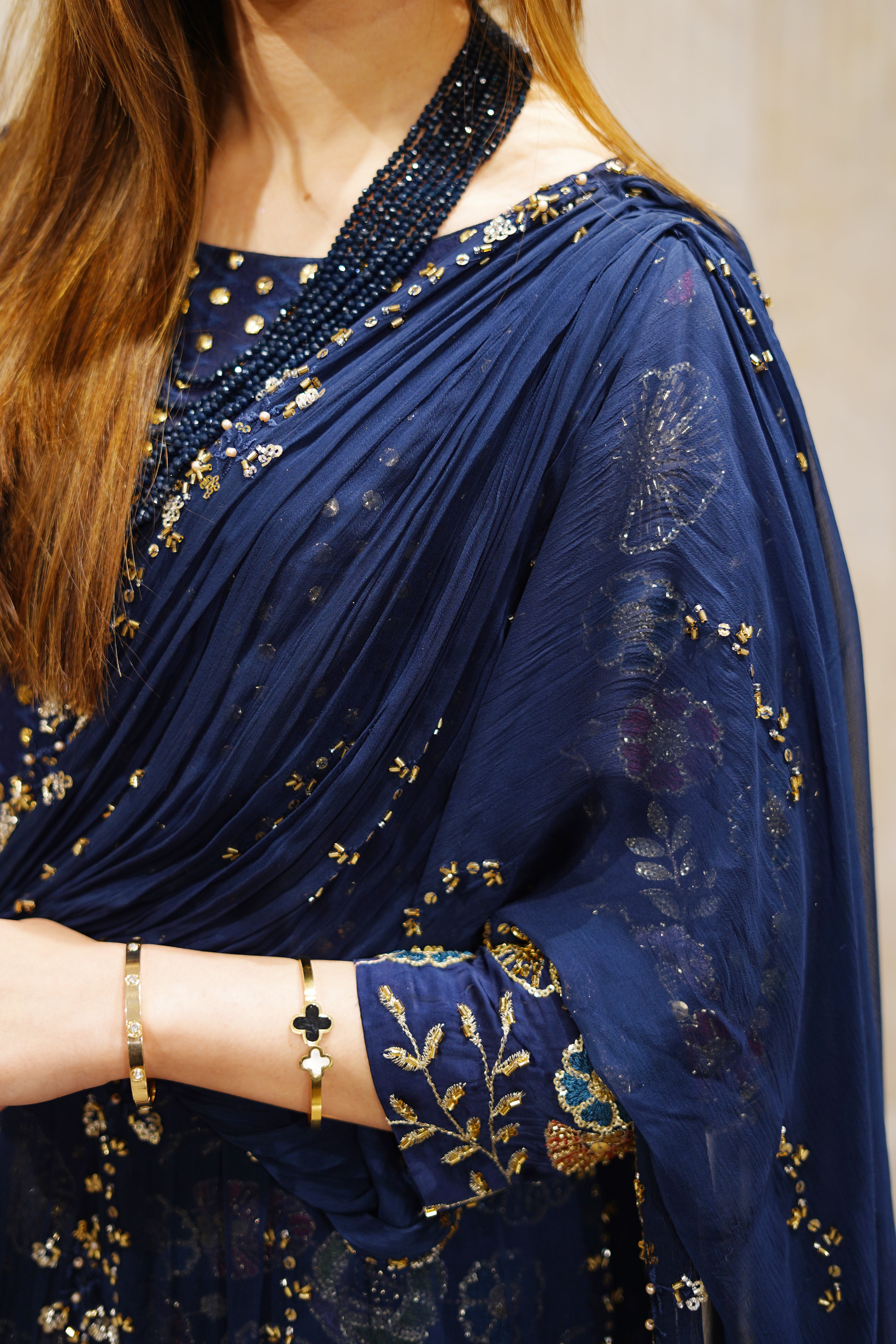 Starry Night Floral Gown