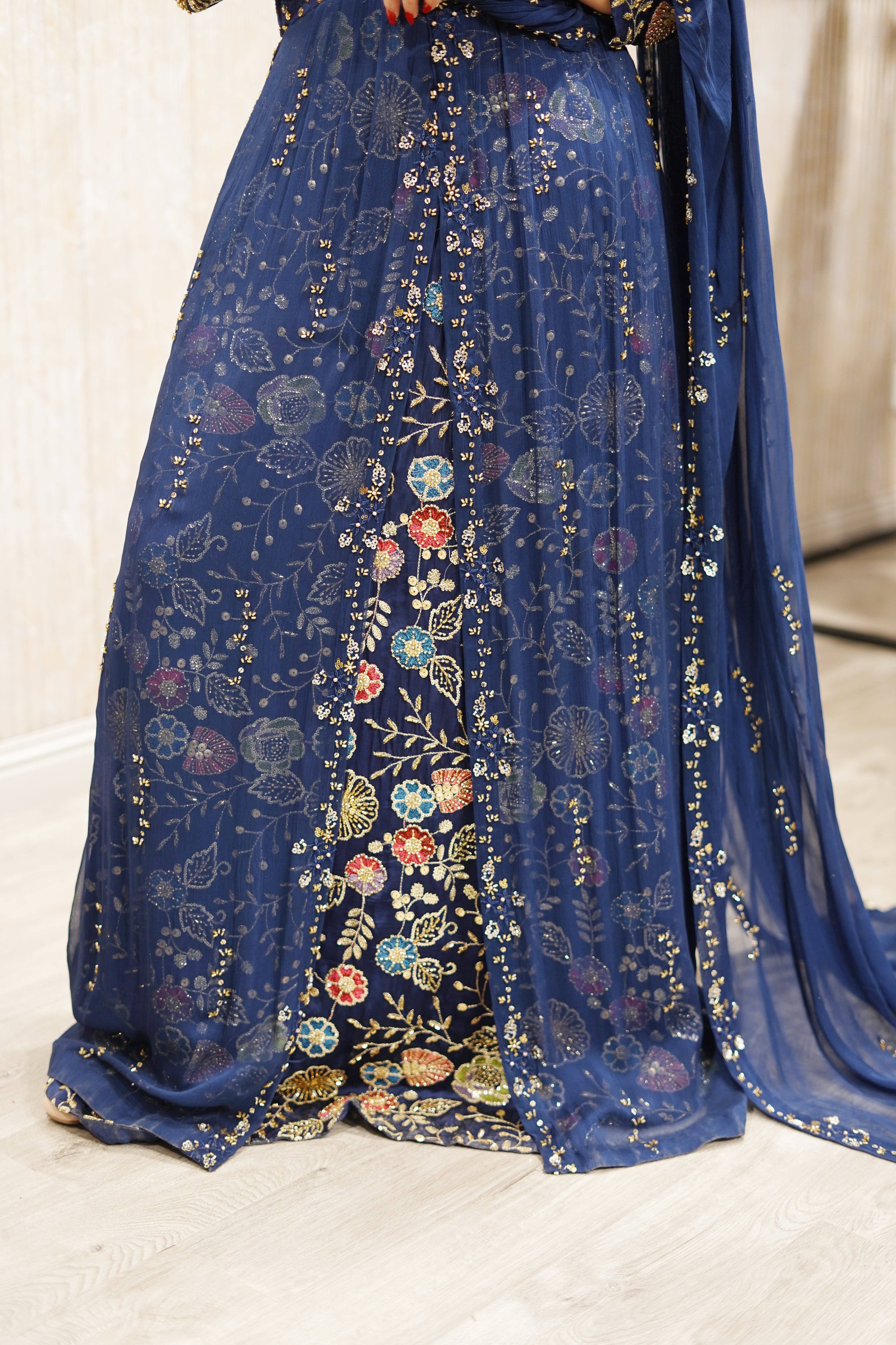 Starry Night Floral Gown