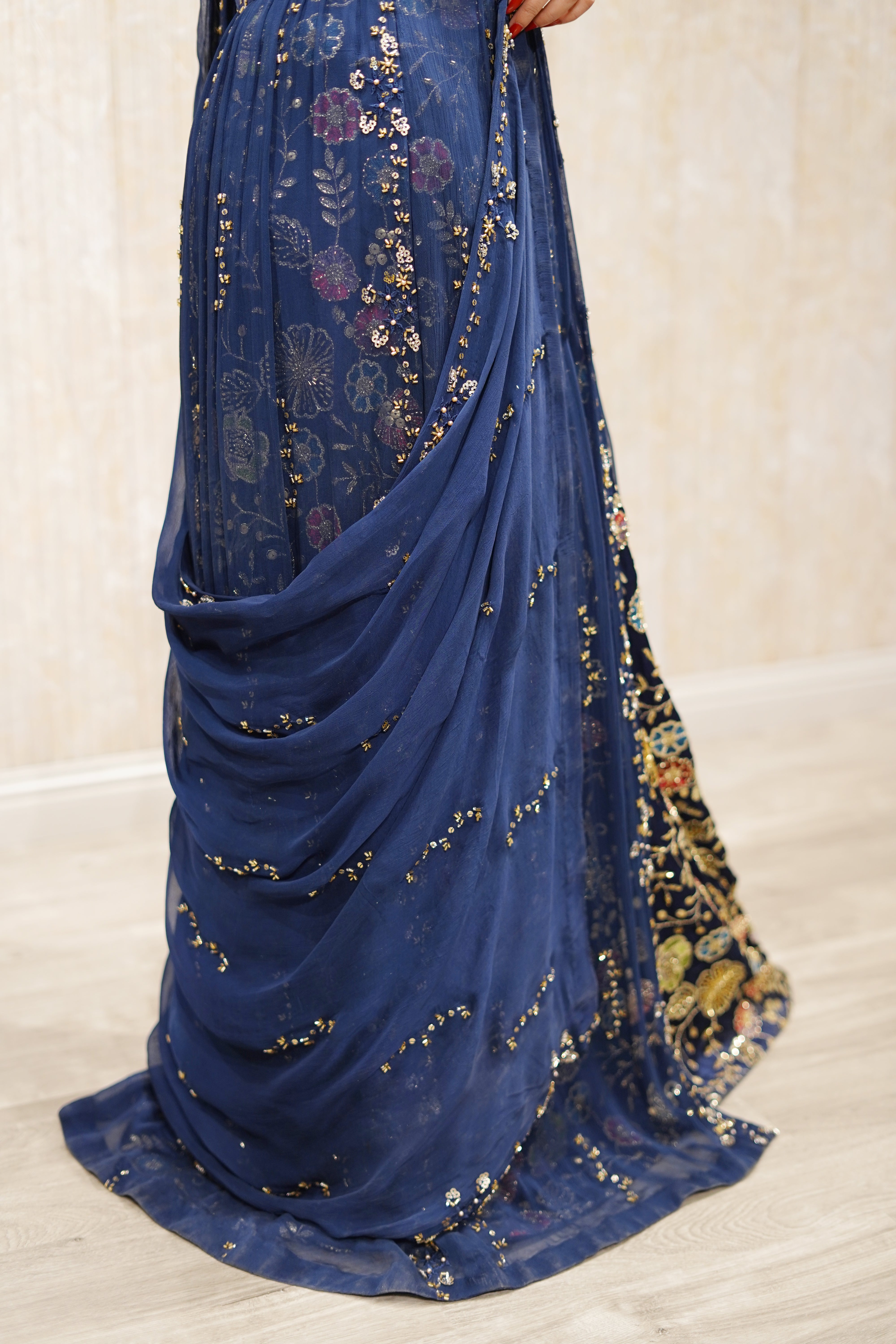 Starry Night Floral Gown